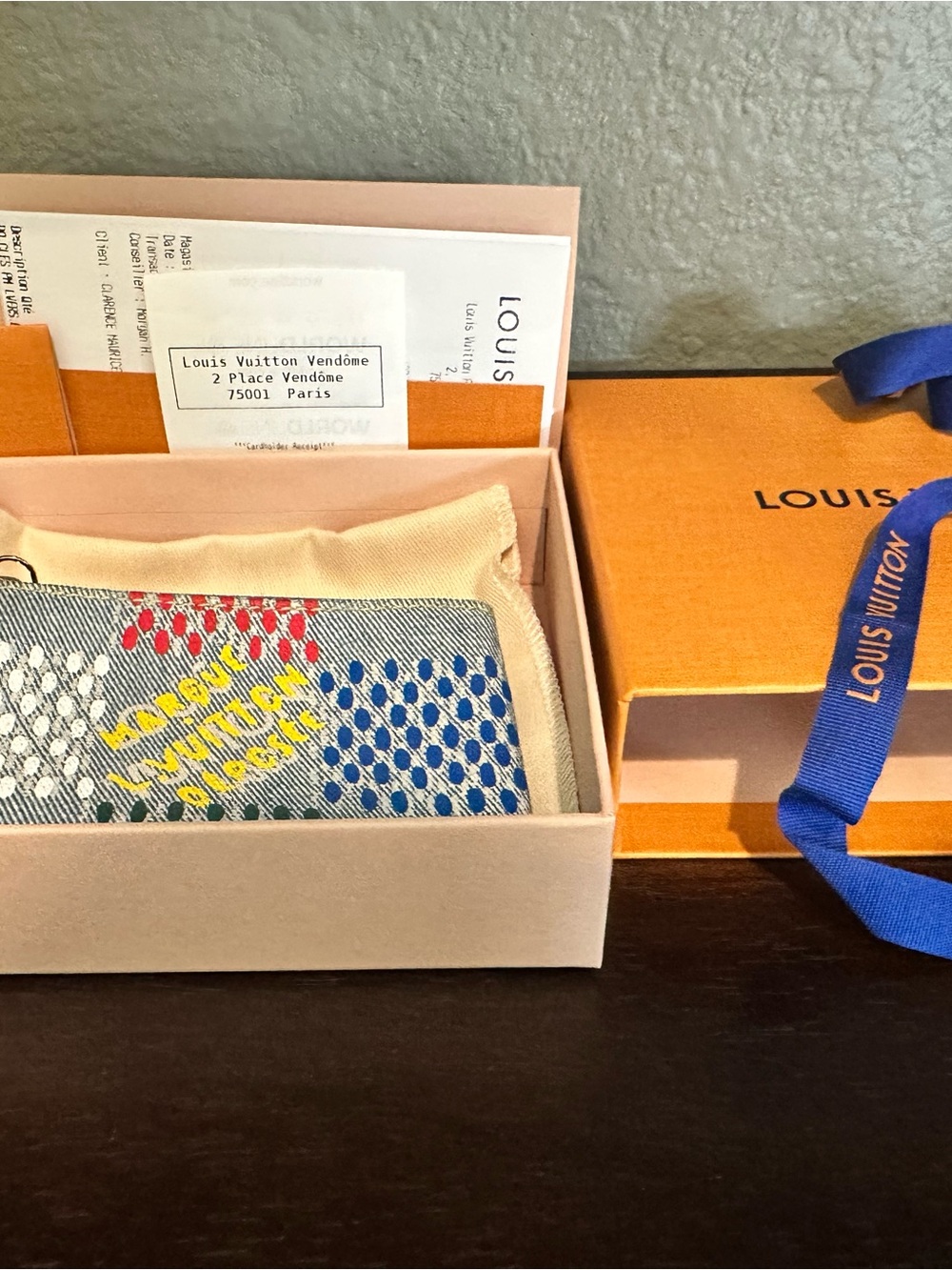 Louis Vuitton Limited Edition Denim Pochette Cles Key Pouch Rare